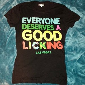 Lick Las Vegas Sz Small black T-shirt.